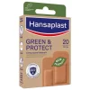 Hansaplast GREEN & PROTECT Pflasterstrips, 20 St- Wundverband|Wundpflaster