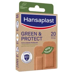 Hansaplast GREEN & PROTECT Pflasterstrips, 20 St- Wundverband|Wundpflaster