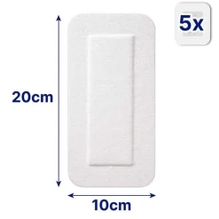 Hansaplast SENSITIVE 4XL Wundverband steril 10x20 cm, 5 St- Wundpflaster|Heftpflaster