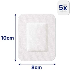 Hansaplast Wundpflaster|Heftpflaster-SENSITIVE XXL Wundverband steril 8x10 cm, 5 St