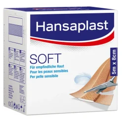 Soft Pflaster 5mx8cm Rolle, 1 St^Hansaplast