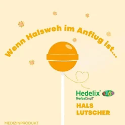 Dr. Theiss Halsschmerztabletten-Hedelix Herbalsept Hals Lutscher Kids, 6 St