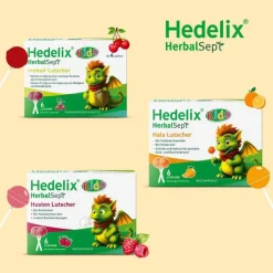 Dr. Theiss Halsschmerztabletten-Hedelix Herbalsept Hals Lutscher Kids, 6 St