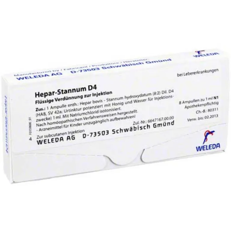 Weleda Leber & Galle-Hepar Stannum D 4 Ampullen, 8 St