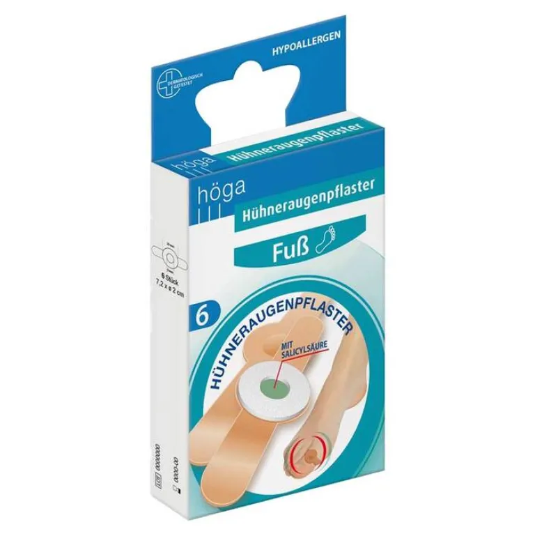 Hühneraugenpflaster 2x7,5 cm Höga, 6 St- Hühneraugenpflaster