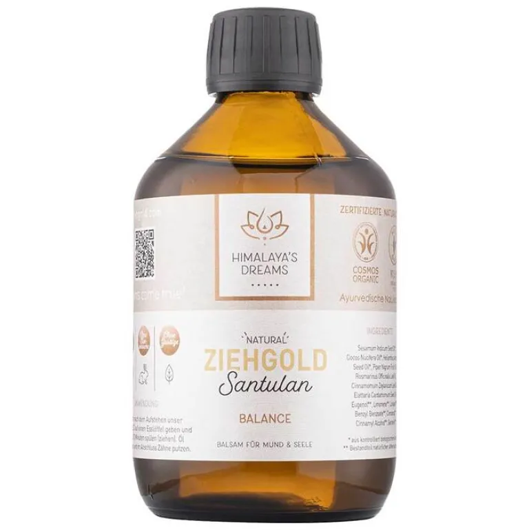 Himalayas Dreams Mund- Und Zahnpflege-Ayurveda Ziehgold Santulan Öl, 250 ml