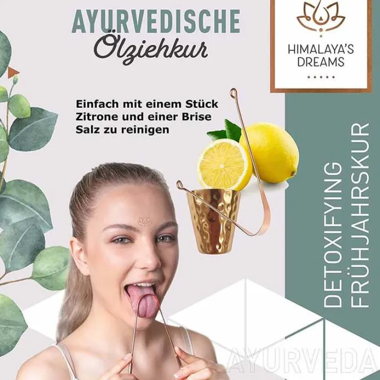 Ayurveda Kupferbecher Zungenrein, 1 P^Himalayas Dreams Outlet