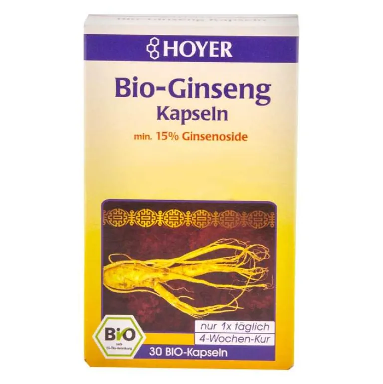 Hoyer Bio Ginseng Kapseln, 30 St- Ginseng|Sonstige Bio Produkte