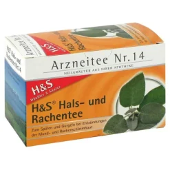 H&S Tee Halsschmerztabletten-H&S Hals- und Rachentee Filterbeutel, 20X2.5 g