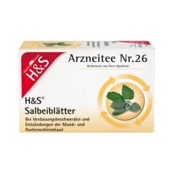 H&S Tee H&S Salbeiblätter Tee Filterbeutel, 20X1.6 g- Erkältungstee