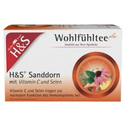 H&S Tee H&S Sanddorn mit Vitamin C und Selen Filterbeutel, 20X2.5 g- Früchtetee