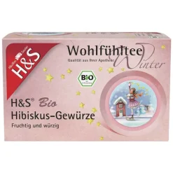 H&S Tee Kräutertee|Bio Tee-H&S Wintertee Bio Hibiskus-Gewürze Filterbeutel, 20X2.5 g