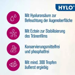 Hylo Eye Care Augentropfen Trockene Augen-HYLO DUAL INTENSE® Augentropfen , 10 ml