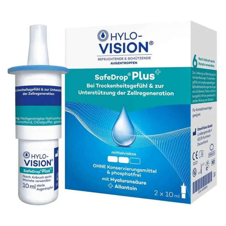 HYLO-VISION® SafeDrop® Plus Augentropfen, 2X10 ml^OmniVision