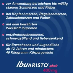 Aristo Ibu akut 400 mg Filmtabletten, 50 St- Zahnschmerztabletten|Regelschmerzen Tabletten