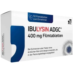 ADGC Zahnschmerztabletten|Regelschmerzen Tabletten-IBULYSIN ® 400 mg Filmtabletten, 50 St