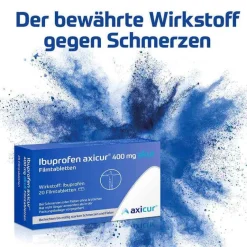 axicur Ibuprofen ® 400 mg akut Filmtabletten, 50 St- Zahnschmerztabletten|Regelschmerzen Tabletten