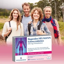 Heumann Ibuprofen Schmerztabletten 400 mg, 50 St- Zahnschmerztabletten|Regelschmerzen Tabletten