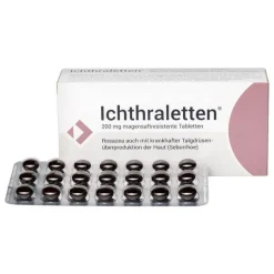 Ichthraletten® 200 mg Tabletten bei Rosazea, 84 St^Ichtraletten Online