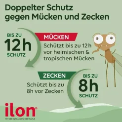 Ilon Zeckenspray|Mückenspray-Insektenschutzspray, 100 ml