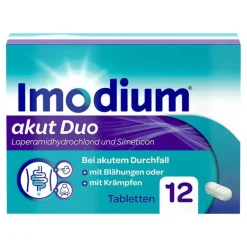 akut Duo - bei akutem Durchfall mit Blähungen, 12 St^Imodium Clearance