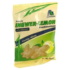 Avitale Ingwer Lemon Bonbons + Vitamin C, 75 g- Bonbons