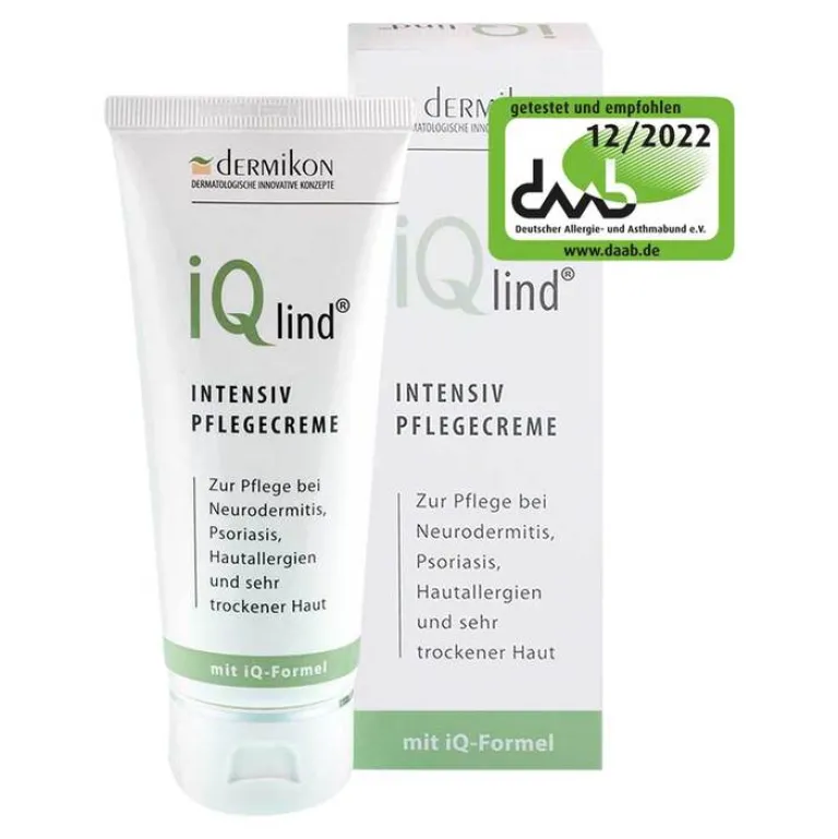 Iqlind Psoriasis Pflegemittel|Neurodermitis Basispflege-Intensiv Pflegecreme, 100 ml