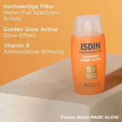 Isdin Lsf 50+|Gesicht-Fotoprotector Fusion Water Magic glow LSF 50, 50 ml