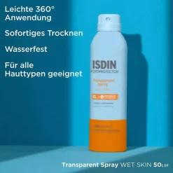 ISDIN Lsf 50+-Fotoprotector Wet Skin transparent Spray LSF 50, 100 ml