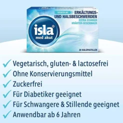 Isla Hustenstiller|Halsschmerztabletten-® med akut Pastillen, 20 St