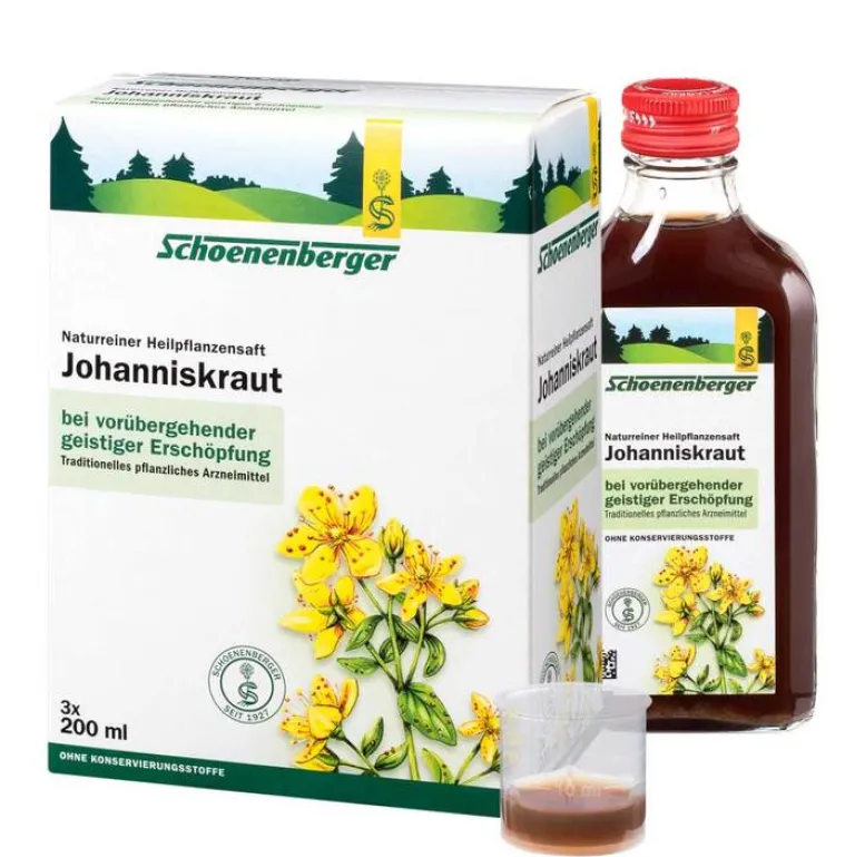Schoenenberger Sonstige Bio Produkte|Beruhigungsmittel-Johanniskraut Saft , 3X200 ml