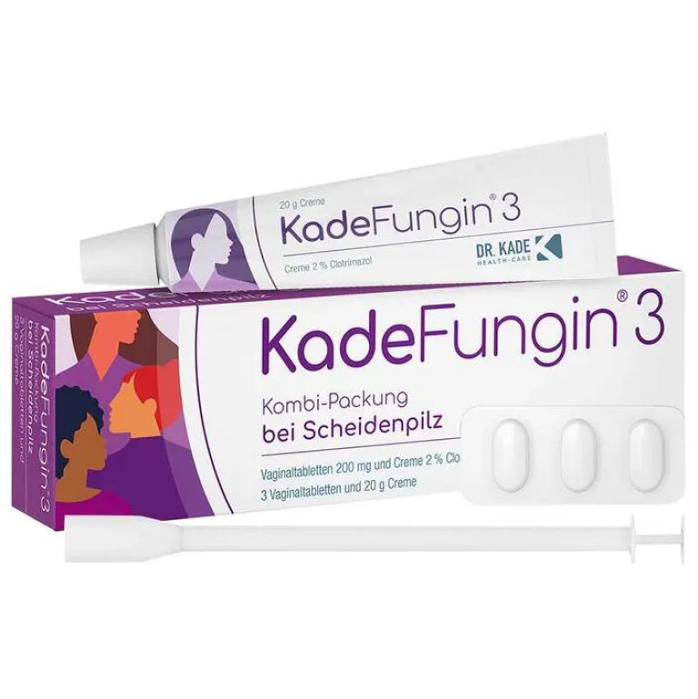 Kadefungin Scheidenpilz Medikamente-3 Kombi-Packung 20 g Creme + 3 Vaginaltabletten, 1 St