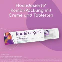 Kadefungin Scheidenpilz Medikamente-3 Kombi-Packung 20 g Creme + 3 Vaginaltabletten, 1 St