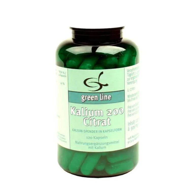 Green line Nutritheke Kalium 200 Citrat Kapseln, 120 St- Kalium