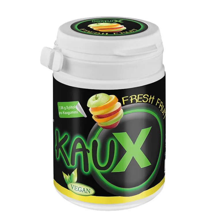 Kaux Kaugummis-Zahnpflegekaugummi Fresh Fruit mit Xylitol, 40 St