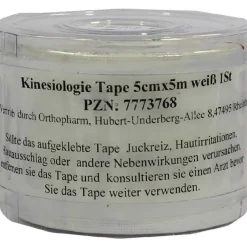 Kinesiologie Tape 5 cm x 5 m weiß, 1 St- Kinesio Tape