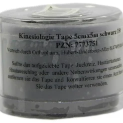 Kinesiologie Tape 5 cm x 5 m schwarz, 1 St- Kinesio Tape