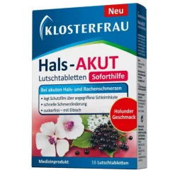 Klosterfrau Halsschmerztabletten-Hals-Akut Lutschtabletten, 16 St