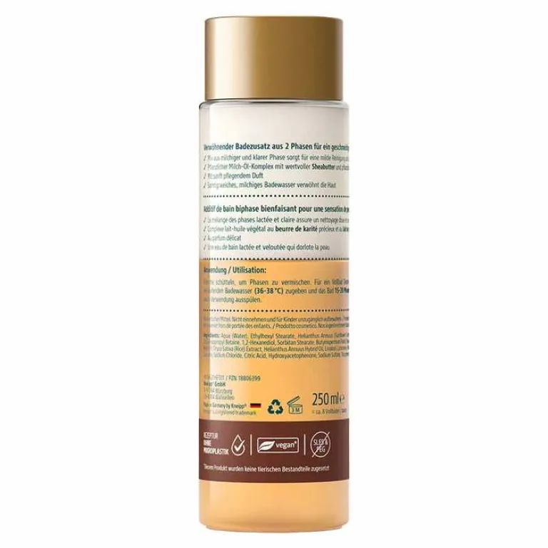 Kneipp Öl & Milch 2-Phasen-Bad Shea Reismilch, 250 ml- Bäder