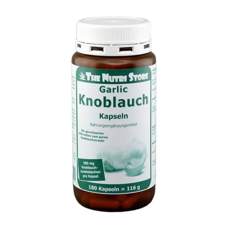 The Nutri Store Knoblauch|Knoblauchpräparate-Knoblauch 500 mg geruchsarm Kapseln, 180 St