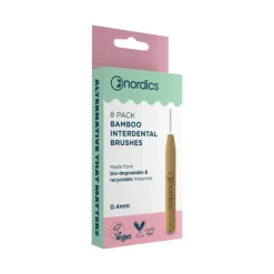 Don Dandrea Deuschland AG Öko Interdental Zahnbürste Bambus 0,40 mm Nordics, 8 St- Zwischenraumreinigung