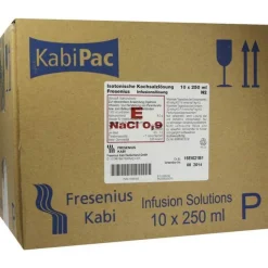 Fresenius Kabi Kochsalzlösung 0,9% Plastikflasche Fresenius, 10X250 ml- Kochsalzlösung