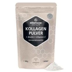 Kollagen-Kollagen Pulver + Biotin + Vitamin C, 480 g