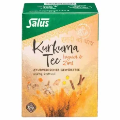 Kurkuma Tee Ingwer & Zimt Bio Salus Filterbeutel, 15 St- Kräutertee|Bio Tee