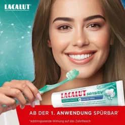 Lacalut sensitiv Remineralisierung & sanftes Weiß, 75 ml- Zahnpasta & Zahncreme