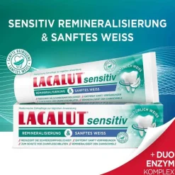 Lacalut sensitiv Remineralisierung & sanftes Weiß, 75 ml- Zahnpasta & Zahncreme