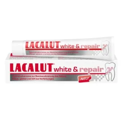 Lacalut white & repair Zahncreme, 75 ml- Zahnpasta & Zahncreme