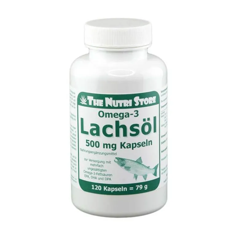 The Nutri Store Lachsöl Kapseln 500 mg, 120 St- Omega 3 Kapseln