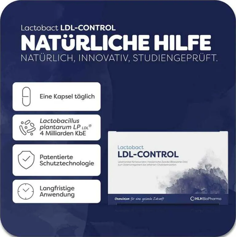 Lactobact LDL Cholesterin Control magensaftresistente Kapseln, 90 St- Cholesterin
