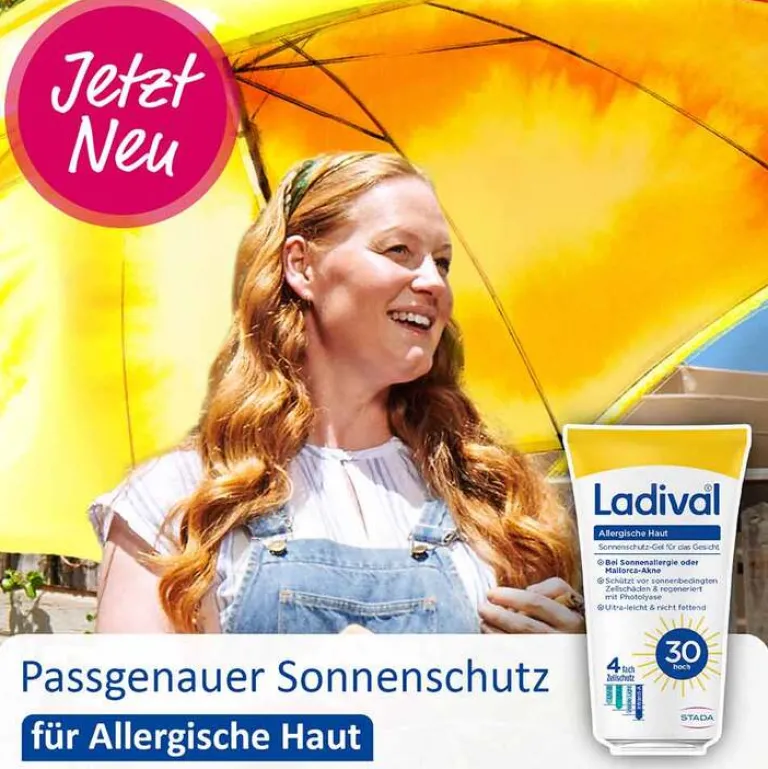 allergische Haut Gel Gesicht LSF 50 + , 50 ml^Ladival Hot